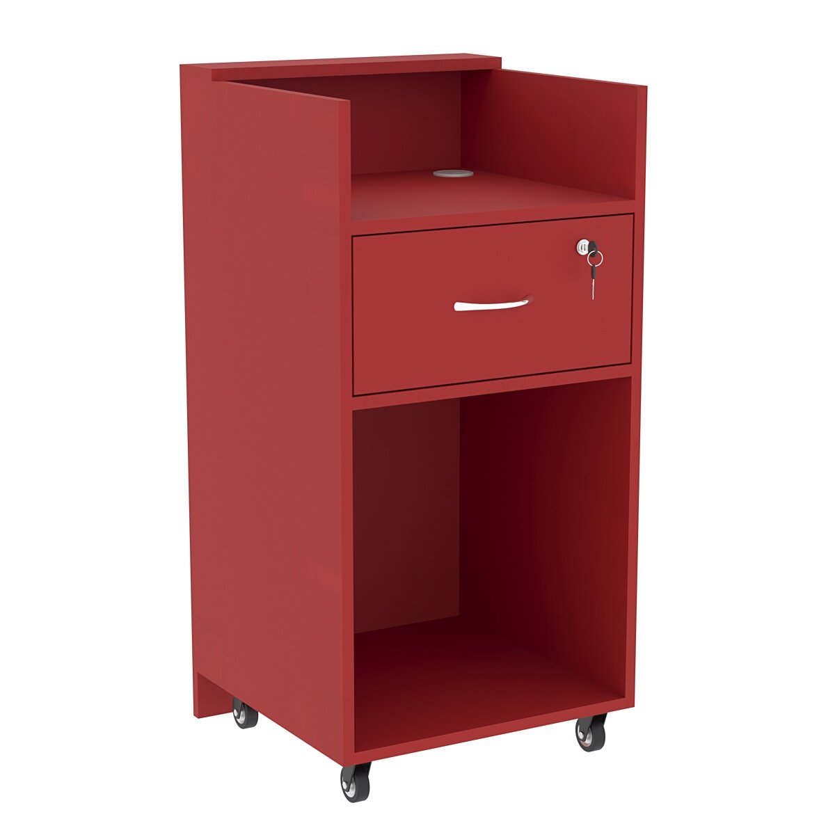 Прилавок истра под кассу №52 выкатной, Красный U0210