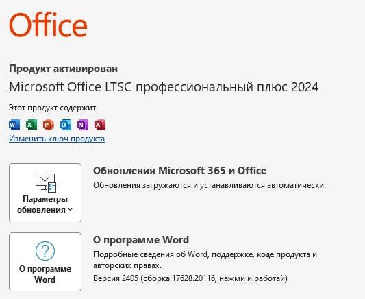 Ключ Office 2024 Pro Plus LTSC (Бессрочная активация, Windows 10/11, 32/64bit) — фото 1