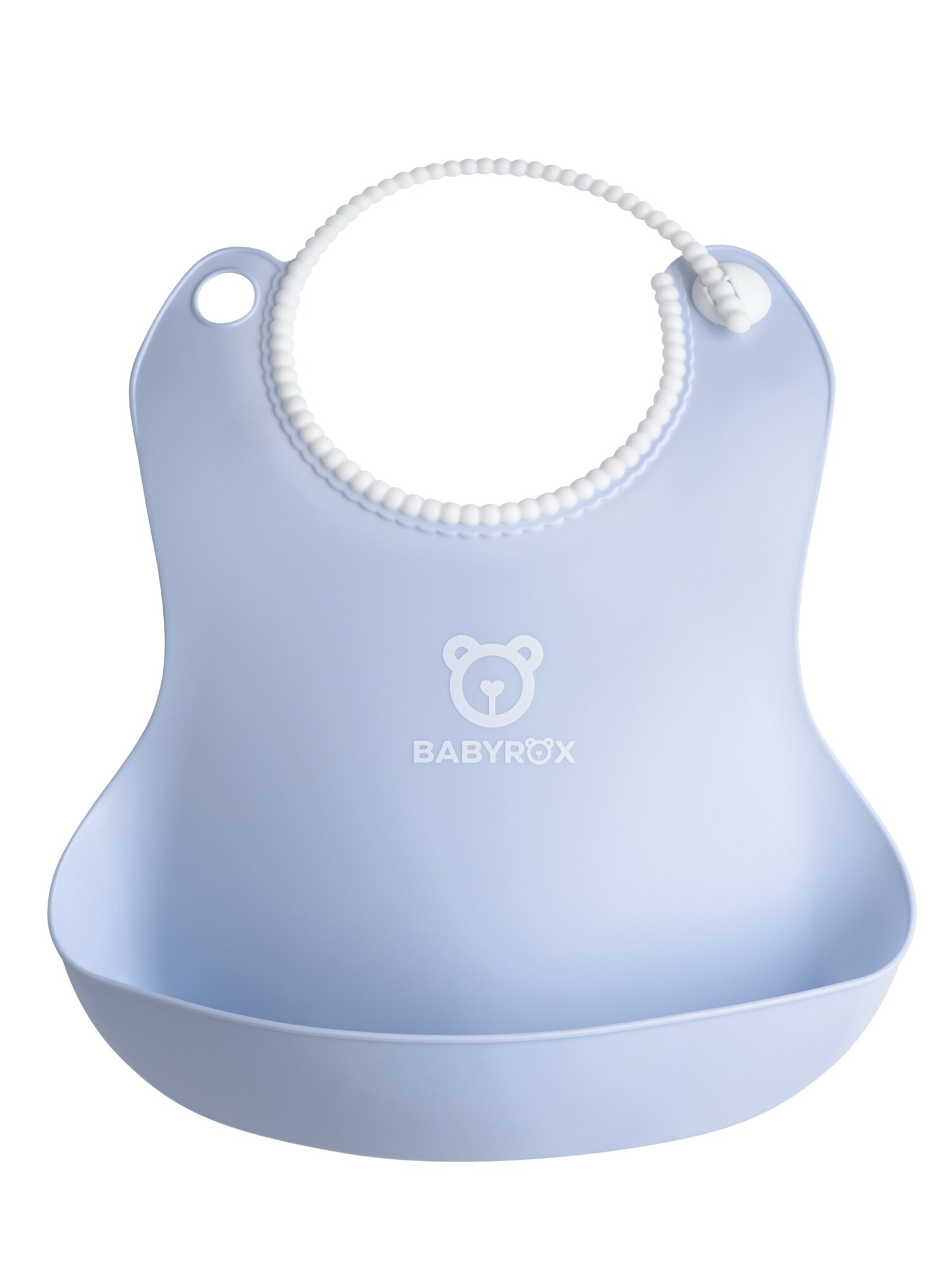 Нагрудник BABYROX, для кормления, с карманом, полипропилен, голубой, 1 шт — фото 1