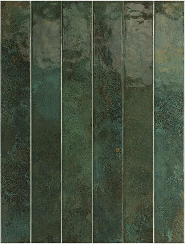 Изображение товара Плитка керамическая Equipe BALI Isle of Pines 31552, глянцевая, темно зеленый, 5х40 см , 50шт (цена за 1 уп - 1кв. м)