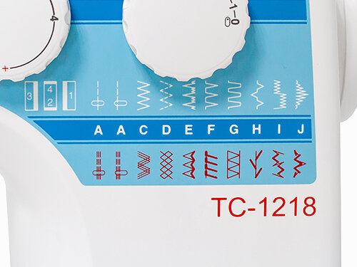 Швейная машина, модель JANOME TC-1218, электромеханическая, 18 операций, цвет белый — фото 1