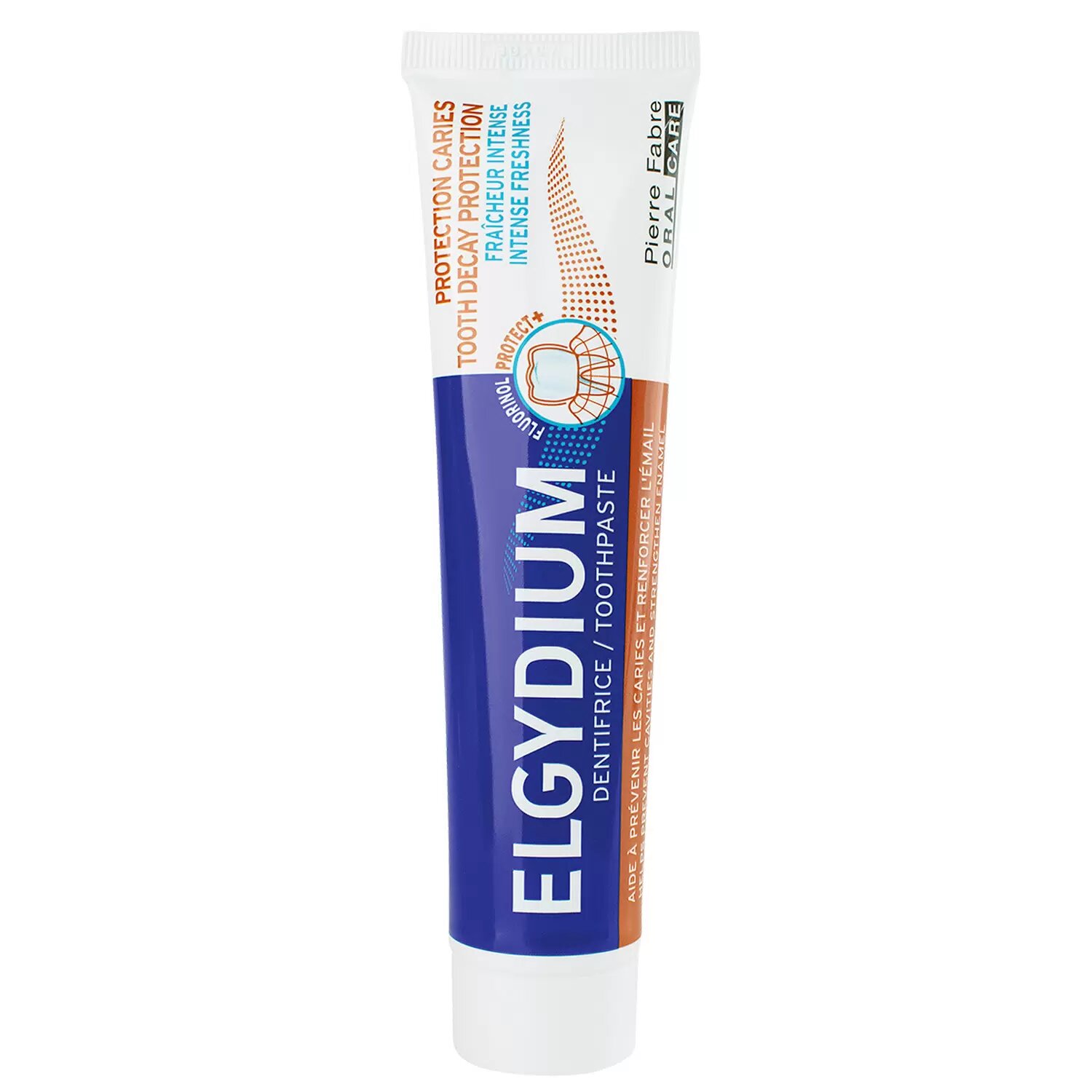 Зубная паста защита от кариеса Elgydium Protection Caries Intense Freshness 75 мл — фото 1