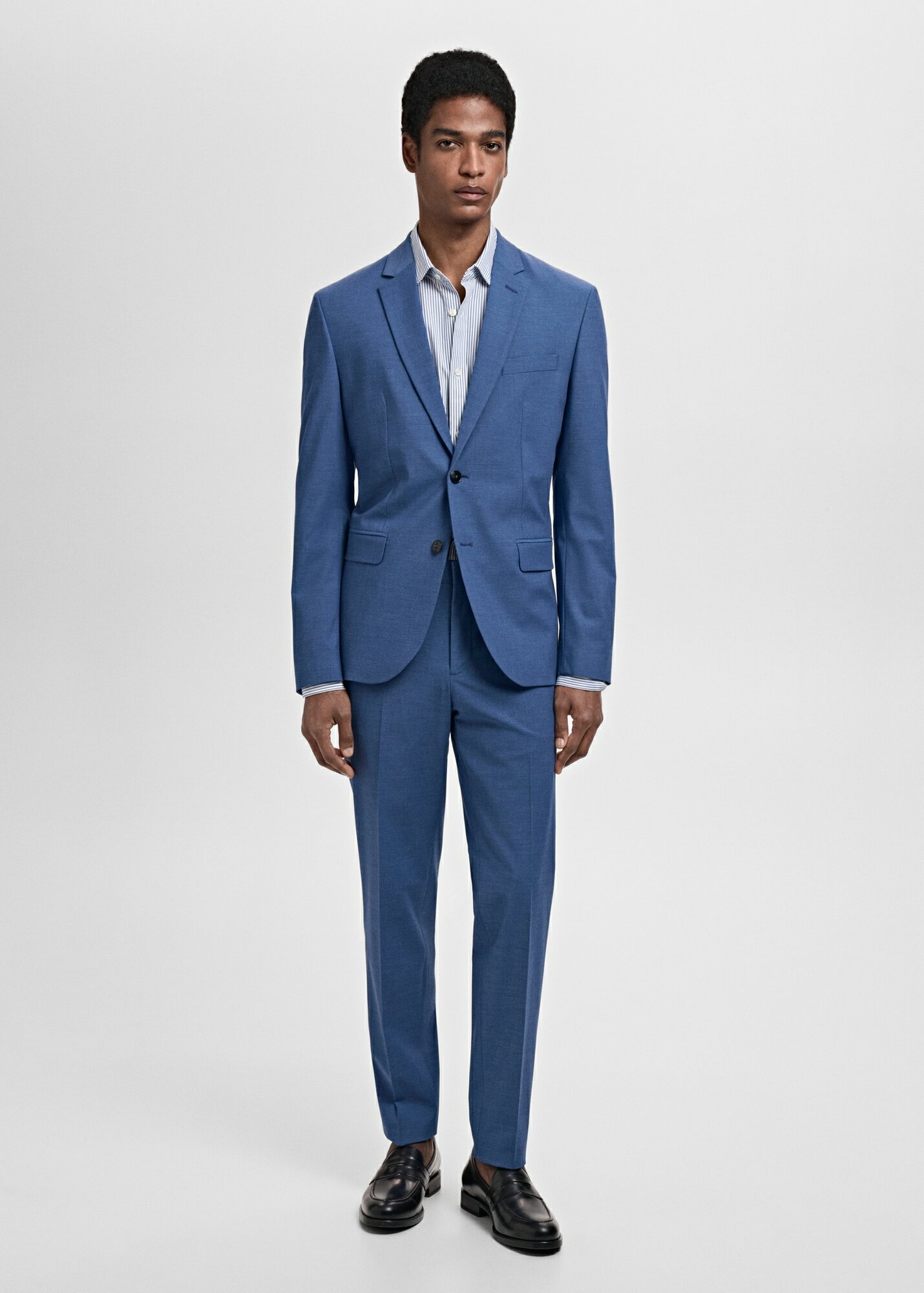 Пиджак MANGO PARIS, размер 52 EU, синий