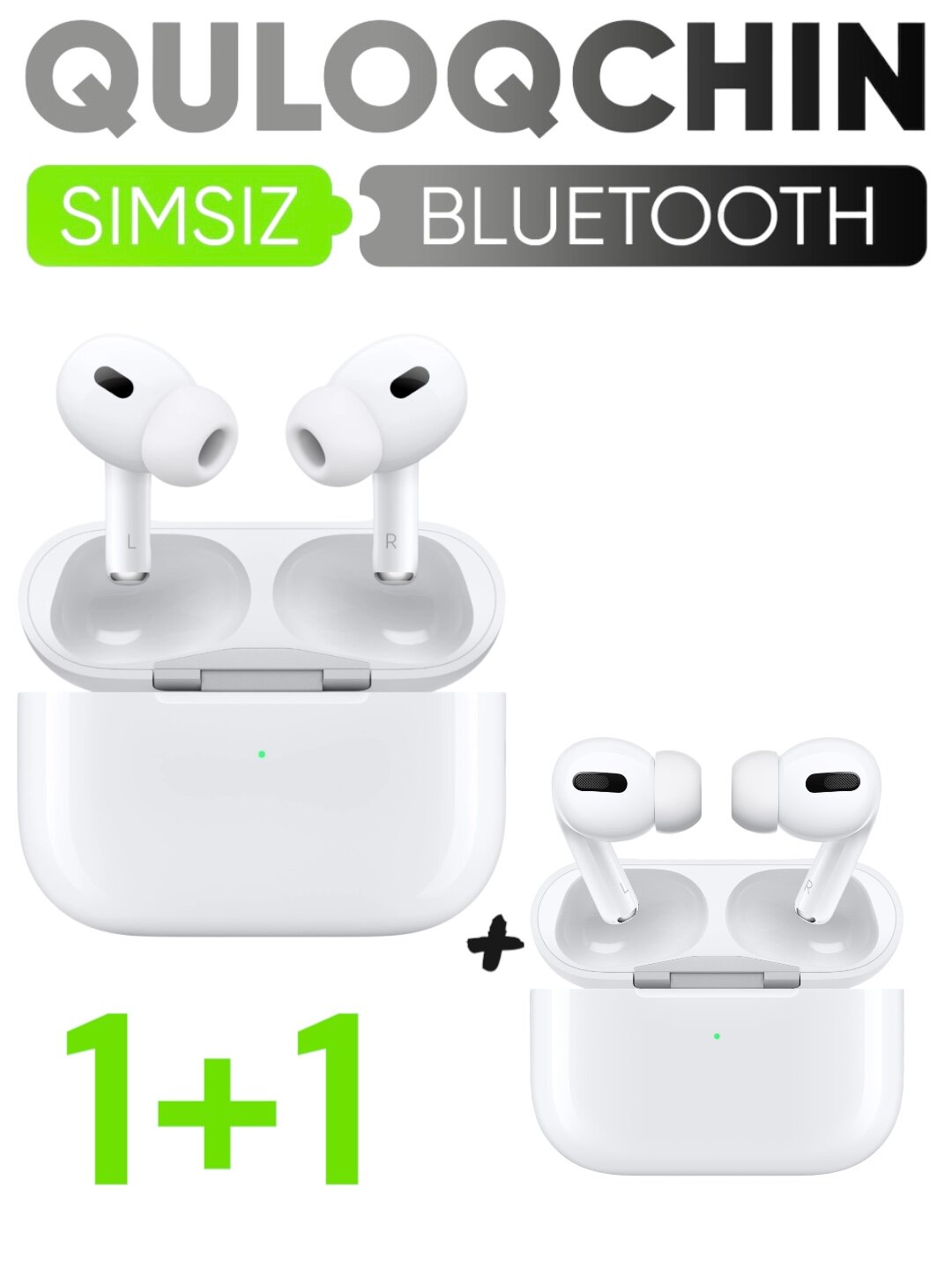 Беспроводные наушники Pro, Pro 2 сенсорный управление, Bluetooth 5.0