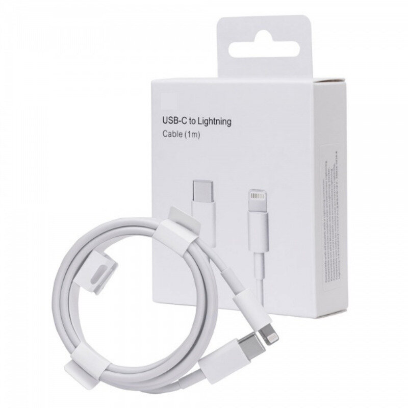 Кабель для зарядки, совместим с iPhone USB-C to Lightning 1м, быстрая зарядка — фото 1