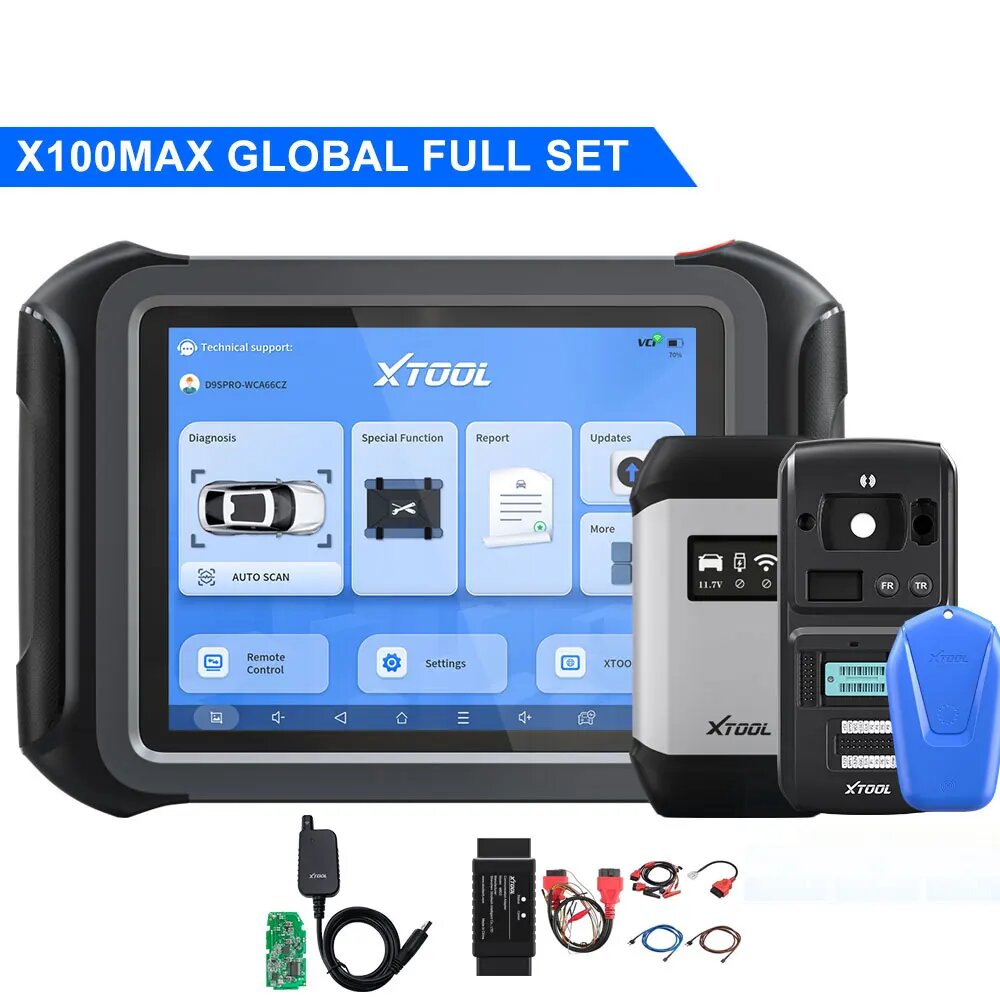 Xtool x100max Ключевой программист для России Лада для Renault All Key Lost All System Diagnostic Tools ECU Кодирование карта топология DOIP CAN FD PK PAD3 Отправка с российского склада, X100 MAX FULL SET
