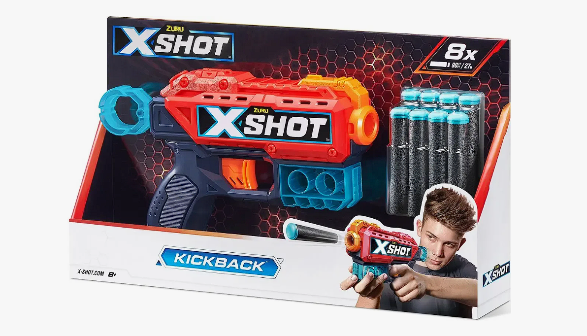 Бластер ZURU "X-Shot" 36436, мягкий, дальность поражения 27м, 16 пуль в комплекте