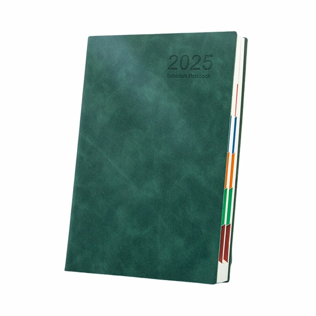 Записная книжка, Ежедневник на 365 дней на 2025 год - янтарно-зеленый, 1 шт.