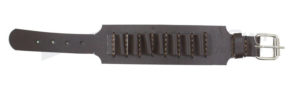 Патронташ-напульсник под патроны калибра 22WMR и 22LR COREX натуральная кожа коричневый.