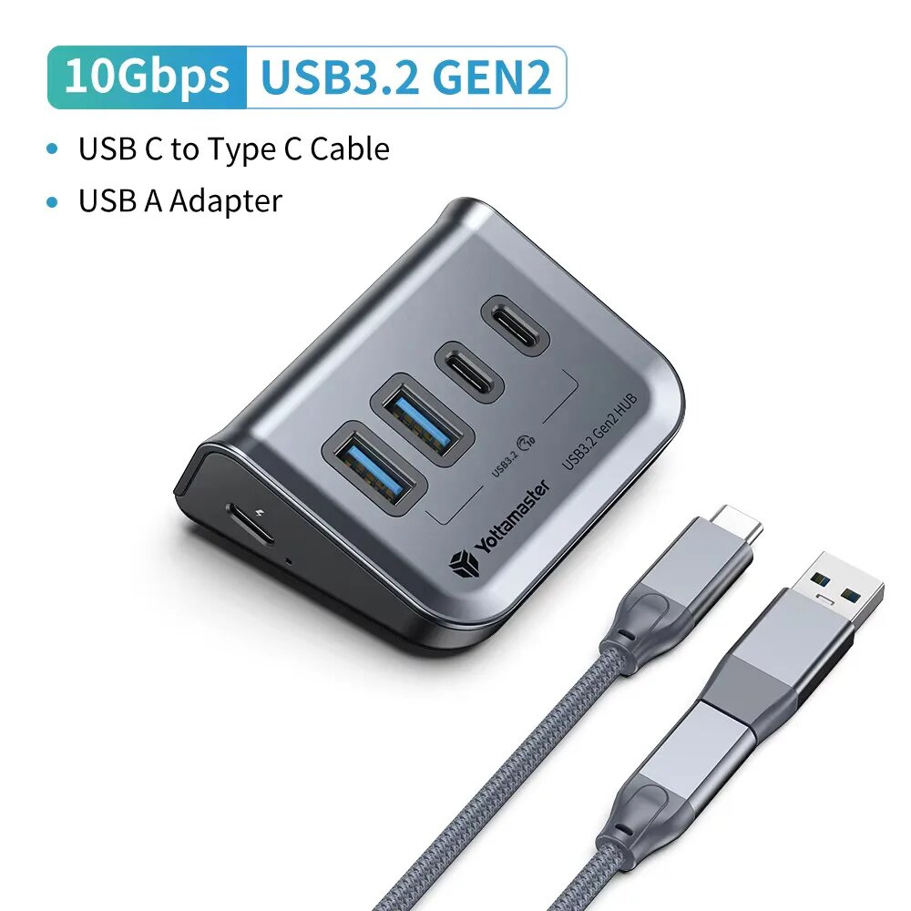 Yottamaster 7-портовый USB-хаб, 10Gbps Type C Hub