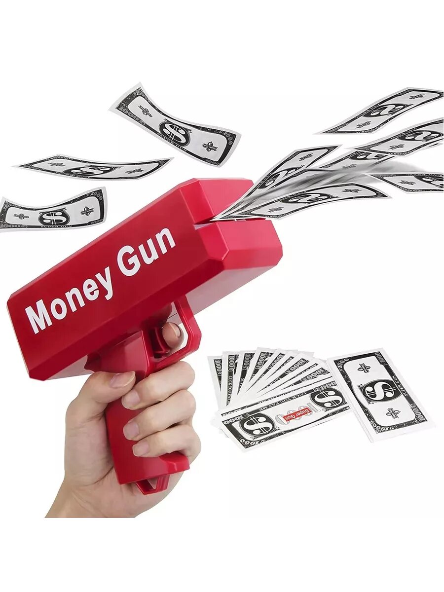 Игрушечный Денежный пистолет, игрушечное оружие Super money gun