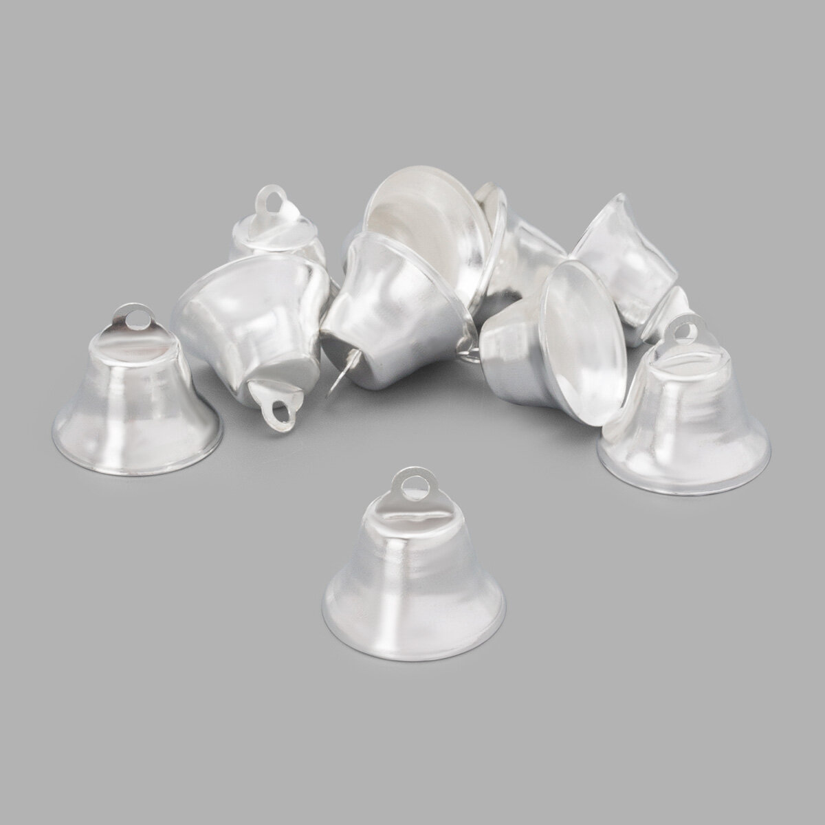 Колокольчик декоративный металлический Astra Craft  18 мм  10 шт  серебро 