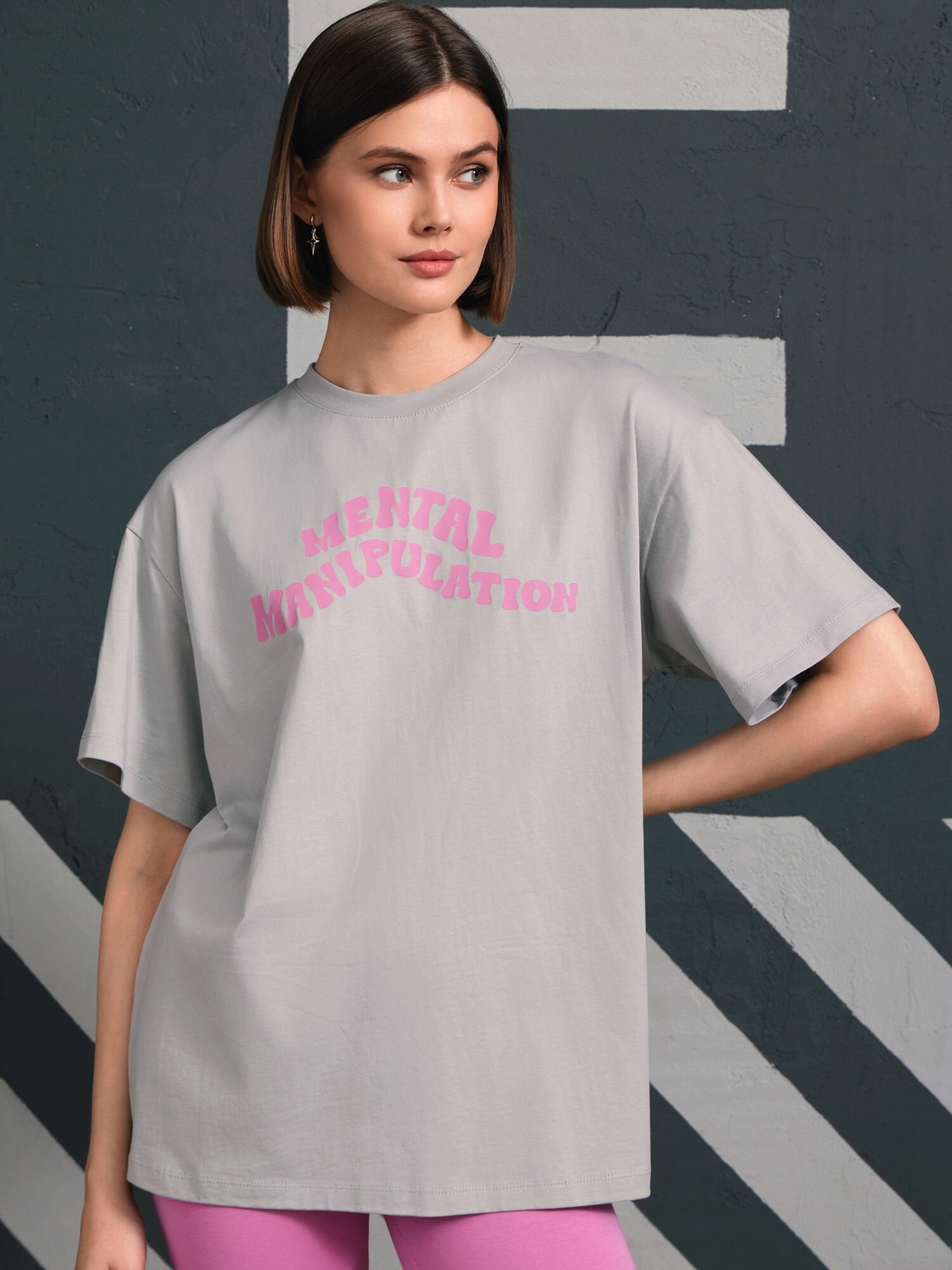 Футболка спортивная Y2K style, размер 46, серый, Grey