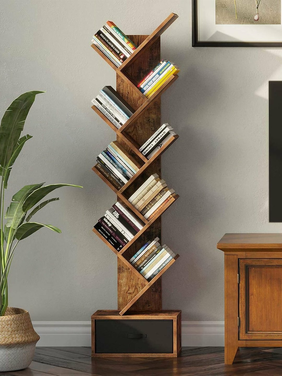 Стеллаж с полками — деревянный шкаф для книг, Rack Warehouse — фото 1