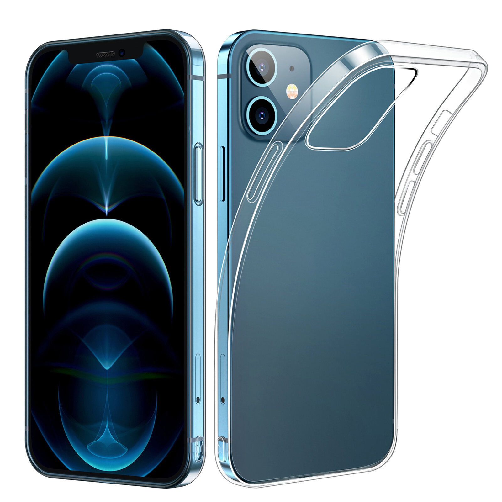 Чехол для телефона TPU, прозрачный, тонкий, 1.5 мм, для iPhone 12, с защитой от желтизны