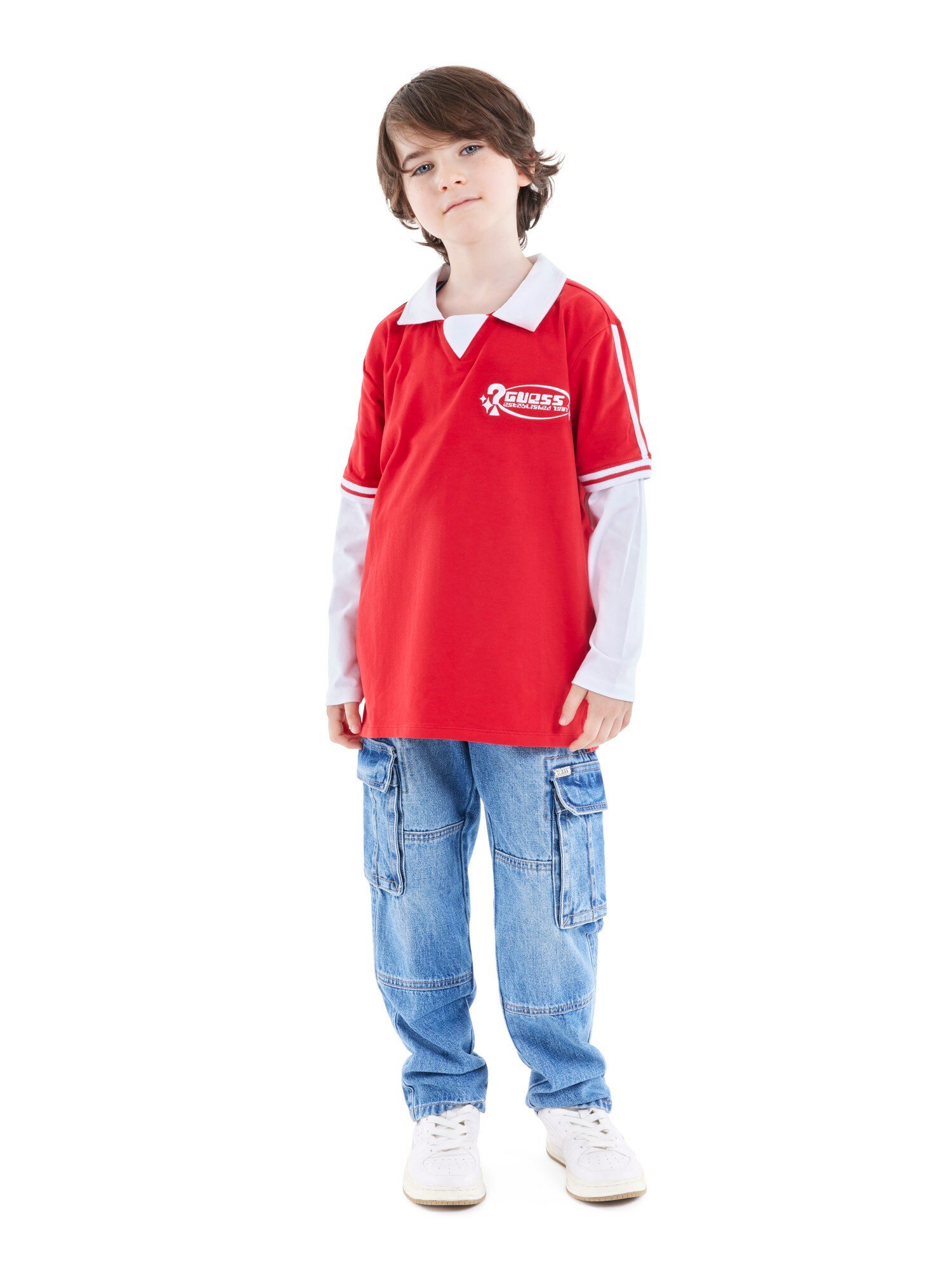 Рубашка OVERSIZE STR JERSEY LS POLO