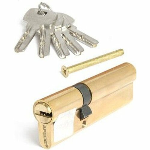 Цилиндр (Личинка замка) Apecs SM-100(35/65)-G, золото, ключ-ключ цилиндр личинка замка apecs sm 70 g золото ключ ключ