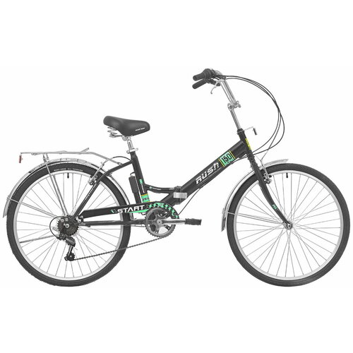 Велосипед подростковый складной 26 RUSH HOUR START 150 6 скоросетй черный рама 16 рост 150-170 см Взрослыйрашдетскийдля девочкидля мальчикадля дачискоростнойс багажникомгородскойшимано 1943000₽