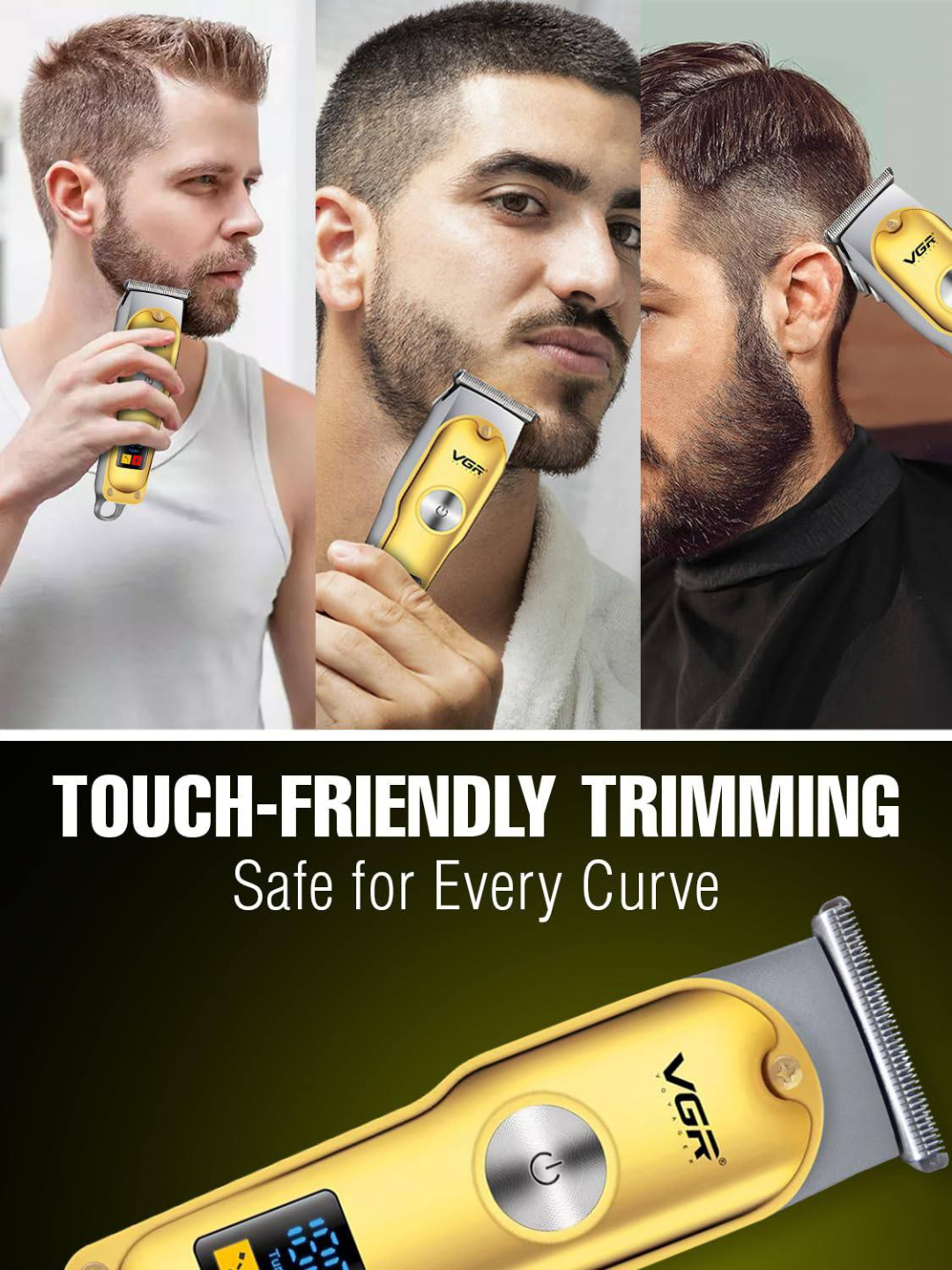 Триммeр машинка для стрижки и бритья, профессиональная, беспроводной, VGR V-290