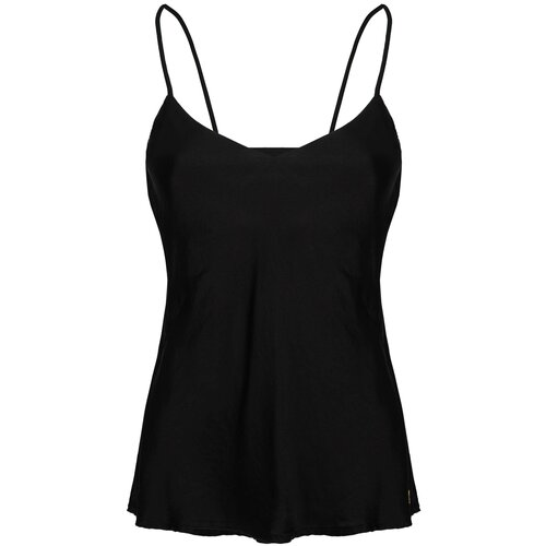 фото Майка deha, вискоза, однотонная, размер l, черный