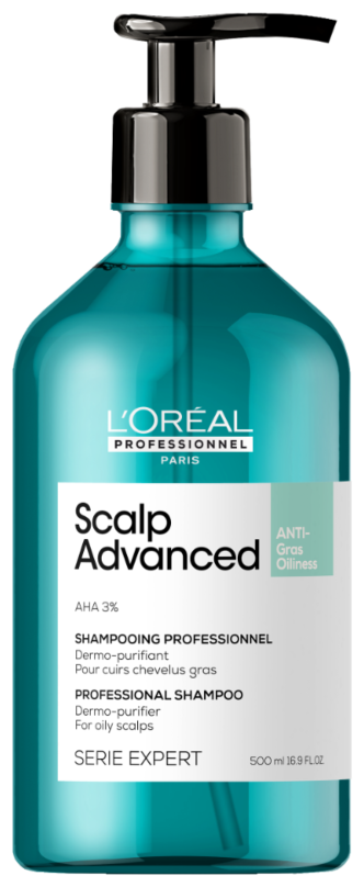 Шампунь LOREAL PROFESSIONNEL Scalp Advanced для жирных волос, 500 мл - фотография № 1