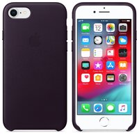 Чехол Apple кожаный для iPhone 8 / 7 bright orange