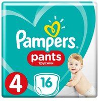 Pampers трусики Pants 4 (9-15 кг) 16 шт.