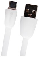 Кабель Zetton Flat Glossy USB - USB Type-C 1 м белый