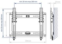 Кронштейн на стену Kromax IDEAL-6 black