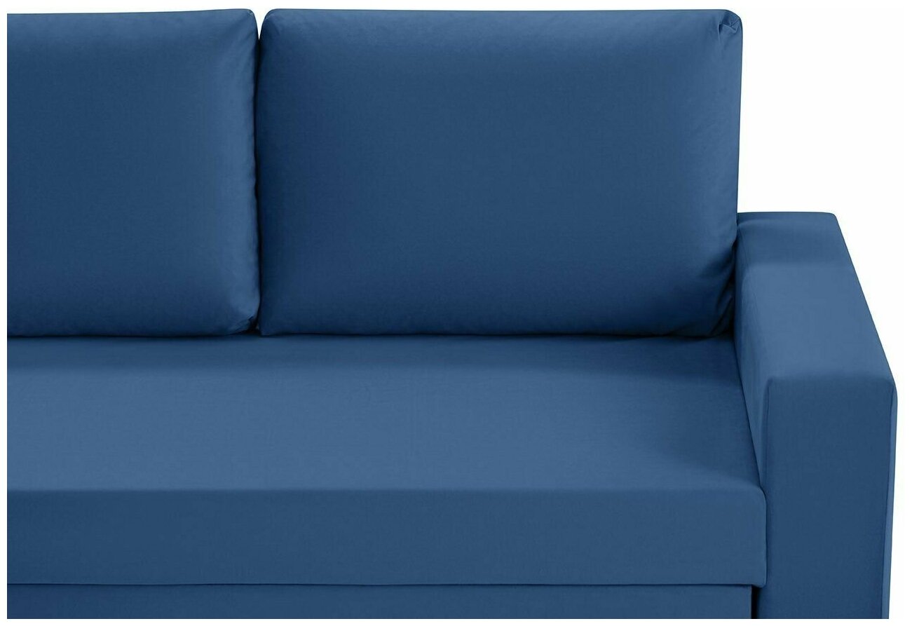 Диван-кровать угловой Торонто 2022 (металлическая рамка), синий (Balance 784), диван выкатной, раскладной, трансформер - фотография № 7