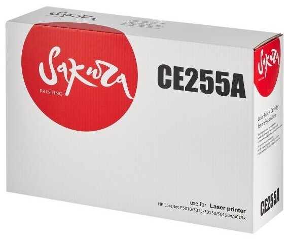 Картридж Sakura Printing Sakura CE255A (55A) для HP LJ CP3525n/LJ P3010/LJ P3015/LJ P3015d/LJ CP3015x, черный, 6000 к.