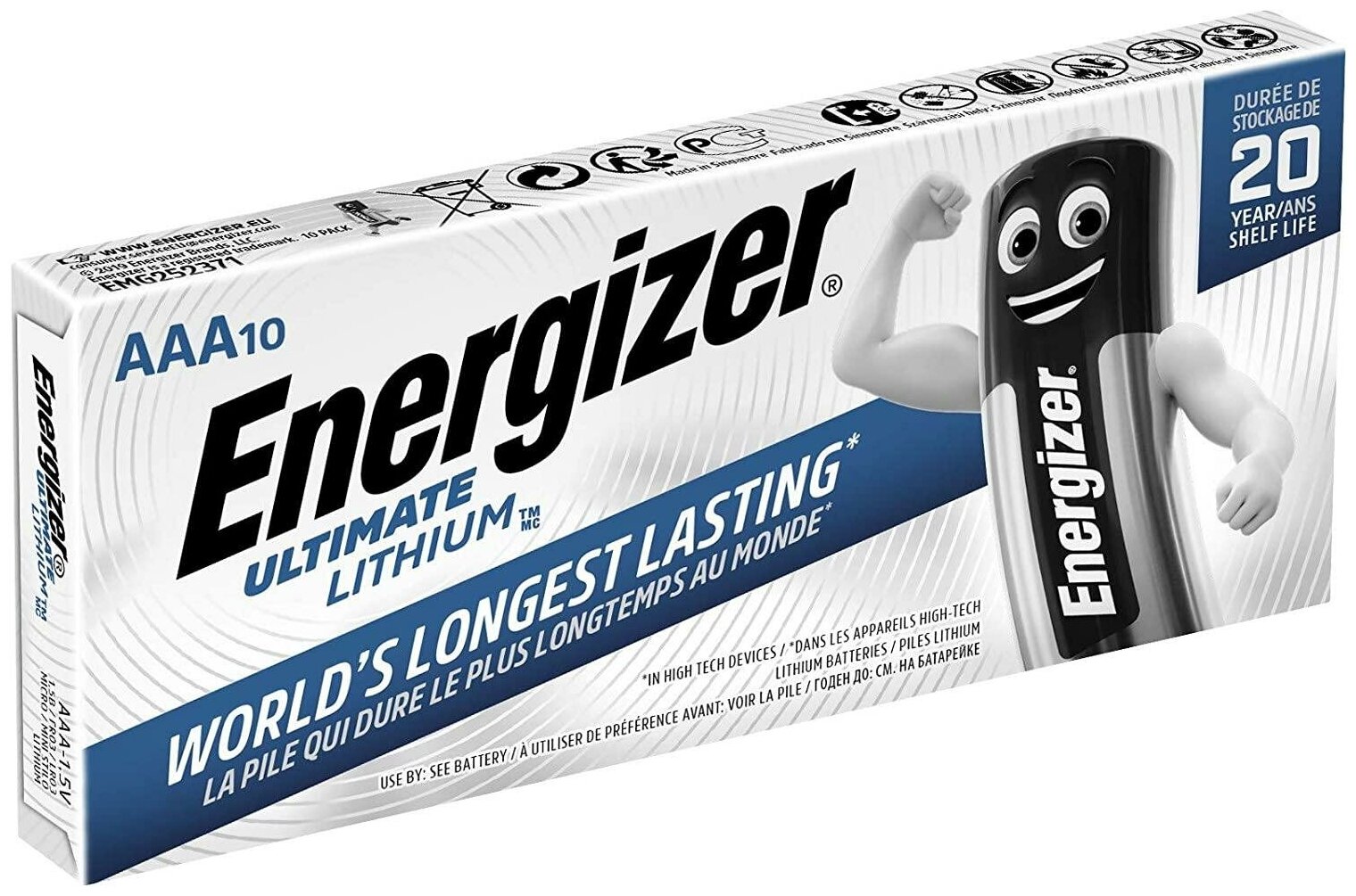 Батарейка FR03 Energizer Ultimate Lithium BOX10 , 10шт.