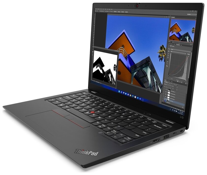 13.3" Ноутбук Lenovo ThinkPad L13 G3L13 Gen 3 1920x1200, Intel Core i5 1235U 1.3 ГГц, RAM 16 ГБ, DDR4, SSD 512 ГБ, Intel Iris Xe Graphics, Windows 11 Pro, 21B4S89K00, черный