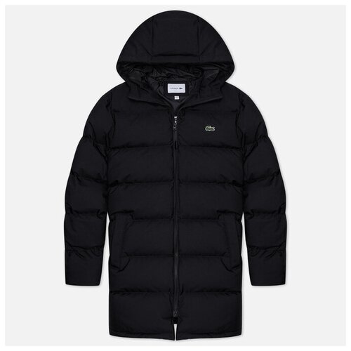 Мужской пуховик Lacoste Long Hooded Quilted чёрный, Размер 52