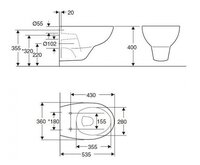 Унитаз с инсталляцией Jacob Delafon Patio E4187-00+E5504-NF+кнопка E4316-00 белый