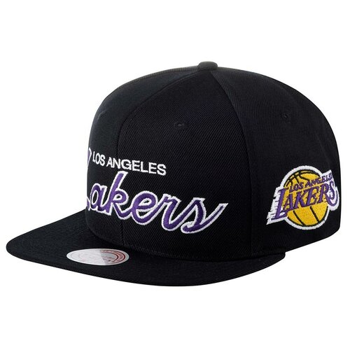 Бейсболка Mitchell & Ness, размер OneSize, черный мужская фиолетовая бейсболка los angeles lakers retro bolt deadstock snapback mitchell