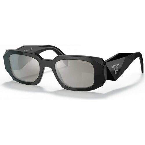 фото Солнцезащитные очки prada, прямоугольные, оправа: пластик, с защитой от уф, для женщин, черный