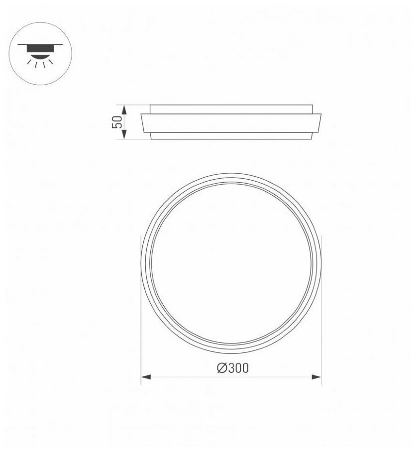 Настенно-потолочный светильник LGD-GIRO-R300-30W Warm3000 (GR, deg, 230V) (IP54 Металл) Arlight LGD-GIRO 029950 - фотография № 6