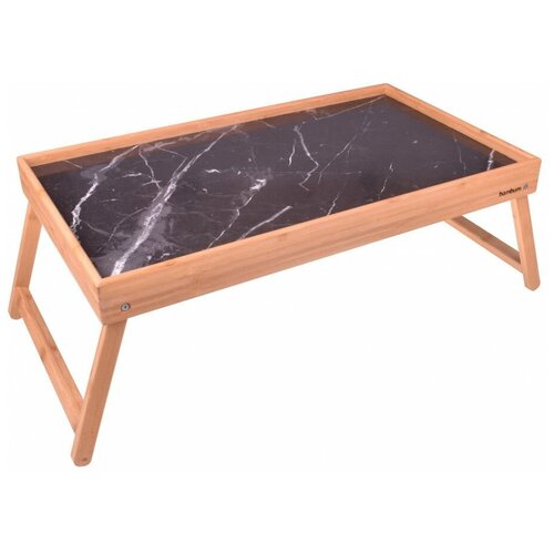 Поднос для кровати с мраморным узором Bambum Marbella цвет бежевый