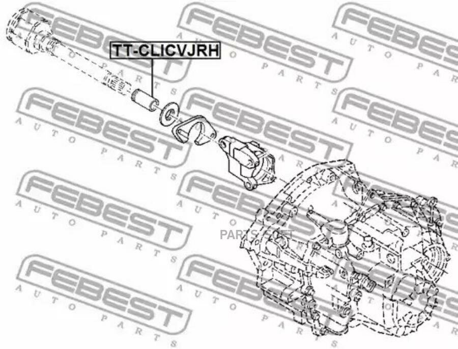 FEBEST Втулка приводного вала RENAULT правого