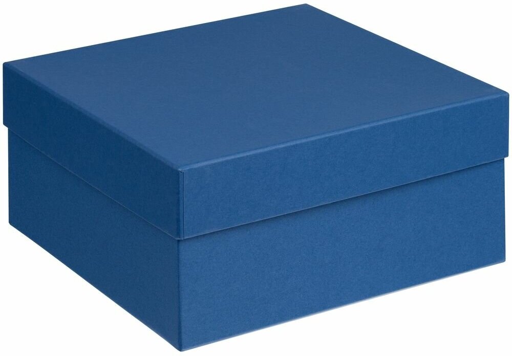 Коробка Satin, большая, синяя, 23х20,7х10,3 см; внутренний размер: 22х19,7х9,9 см, переплетный картон