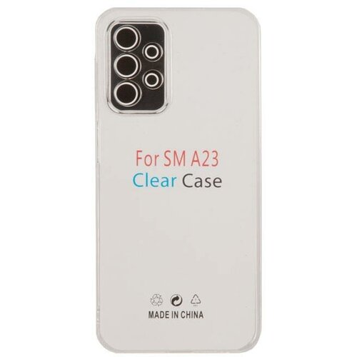 Чехол Clear Case для Samsung Galaxy A23 прозрачный силикон, техпак