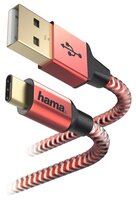 Кабель HAMA USB - USB Type-C Reflective 1.5 м синий