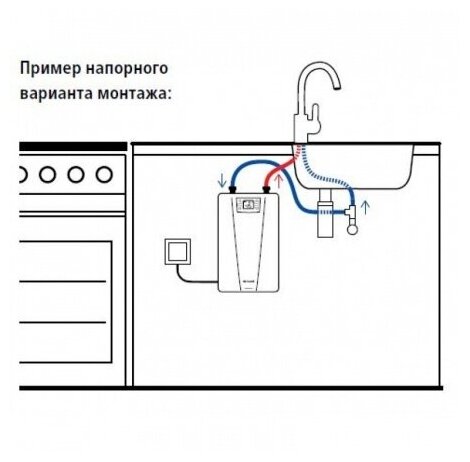 Проточный электрический водонагреватель CLAGE CEX 11/13U, белый - фотография № 3