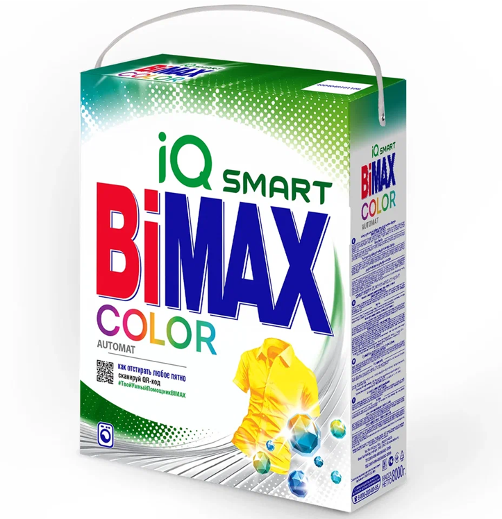 Стиральный порошок Bimax Color Automat, 8000 г, IQ smart.