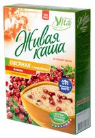 Vita Живая каша Каша овсяная с отрубями, клюквой и пребиотиками, порционная (6 шт.)