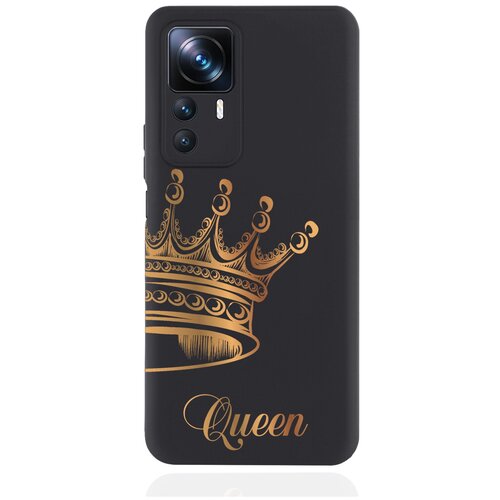 Черный силиконовый чехол MustHaveCase для Xiaomi 12T Парный чехол корона Queen черный силиконовый чехол musthavecase для vivo y35 парный чехол корона queen