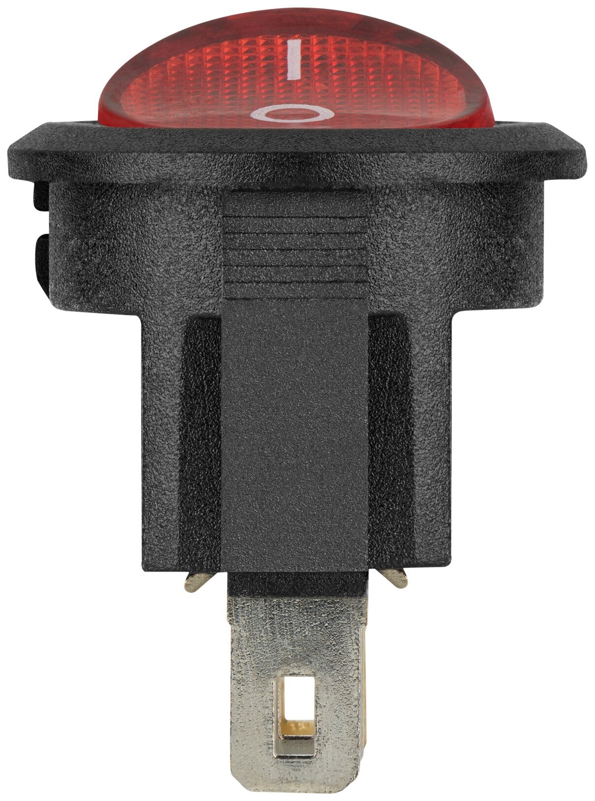 Выключатель клавишный, MICRO, красный с подсветкой вкл-выкл 3 контакта 250В 3А круглый duwi 26849 9 - фотография № 5