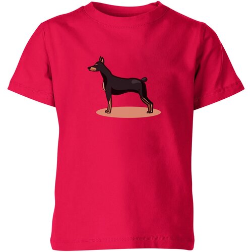 Футболка Us Basic, размер 4, розовый детская футболка собака доберман 128 синий