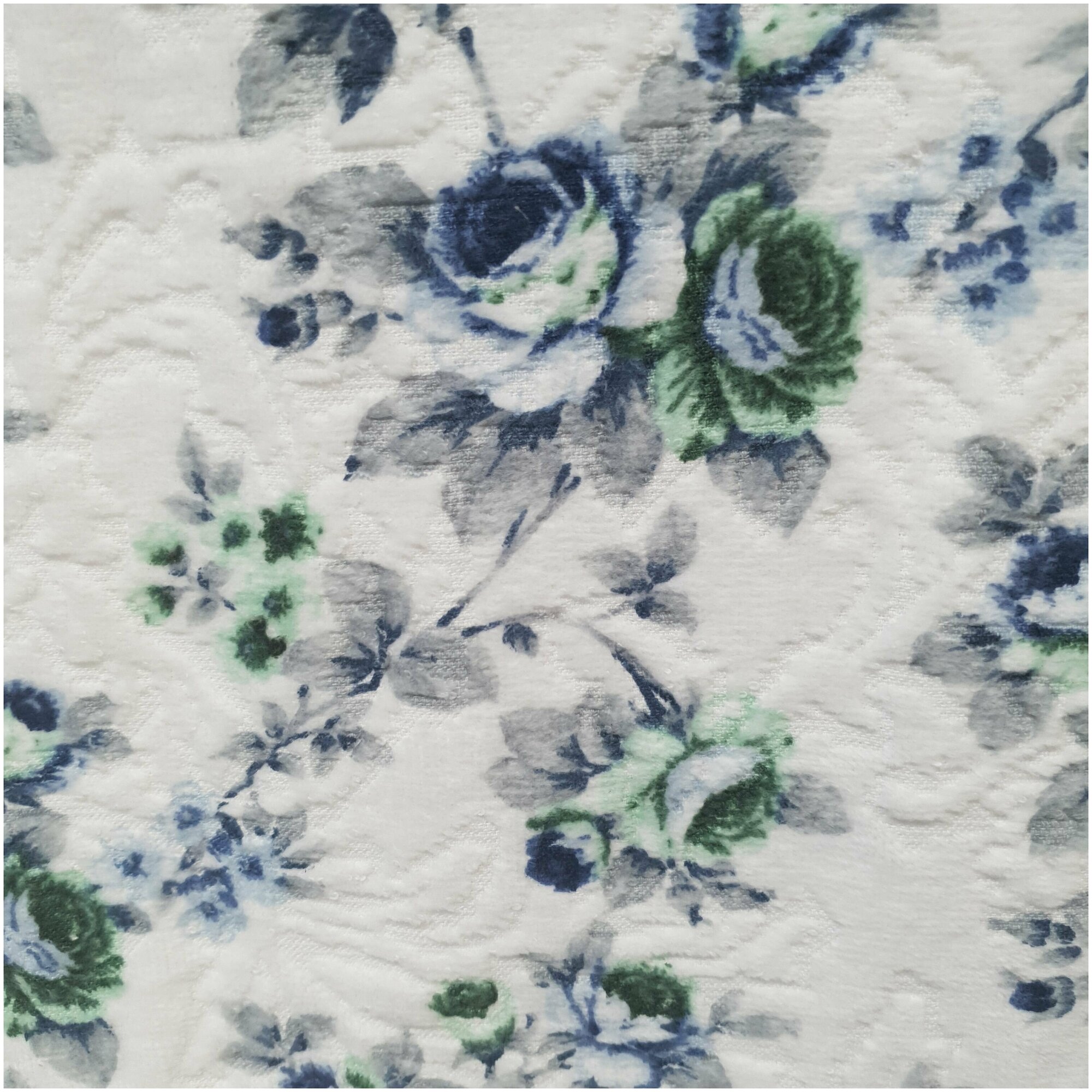 Полотенце для лица, рук, махровое полотенце, чайная роза, синий, 50x90 - фотография № 9